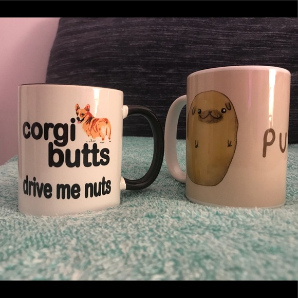 Society6 Accessories - Corgi and pug mugs🐶 never used!